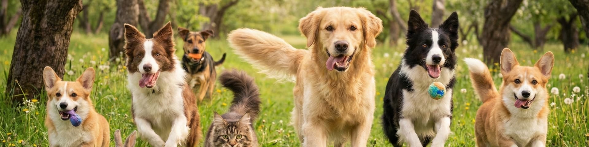 Cachorro feliz dando boas vindas