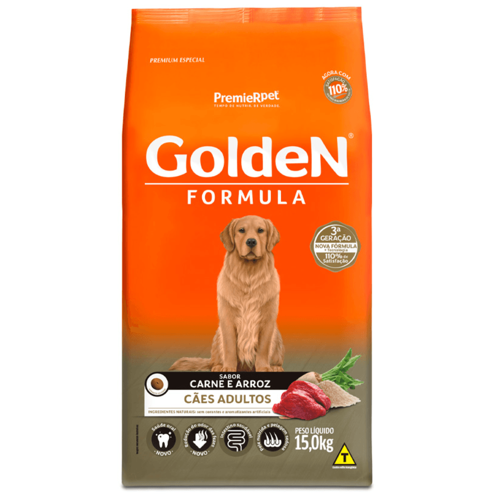 Racao Golden Form. Adulto Carne 15 Kg