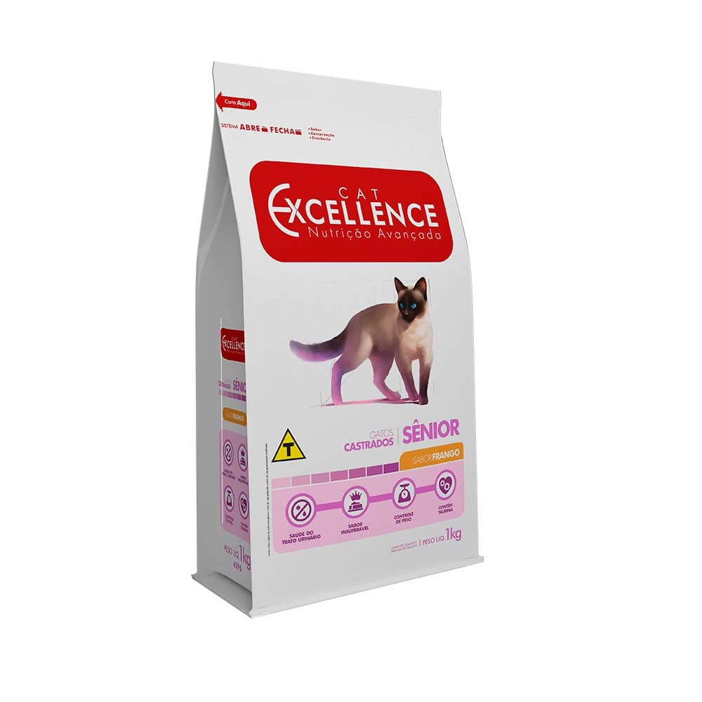 Racao Cat Excellence Castrado Frango 1kg