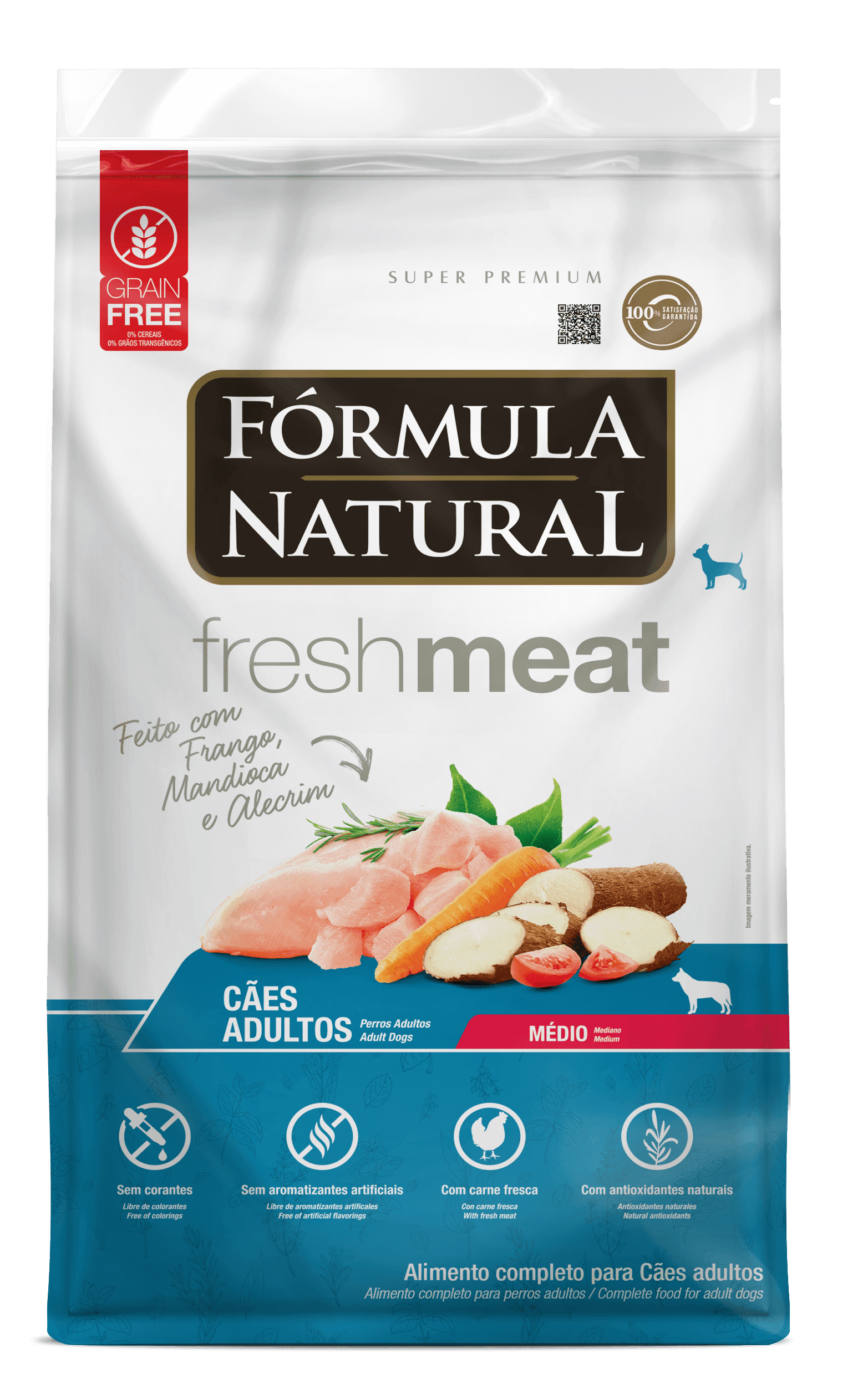 Racao Formula Natural Freshmeat Caes Adulto Pp Frango 7kg