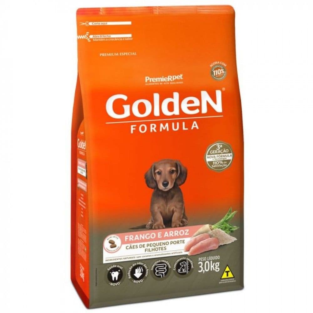 Racao Golden Filhotes Mb Frango 3 Kg