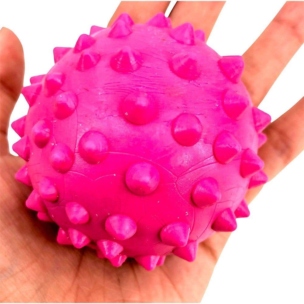 Brinquedo Bola Macica Cravo 60mm Brinqpet Rosa