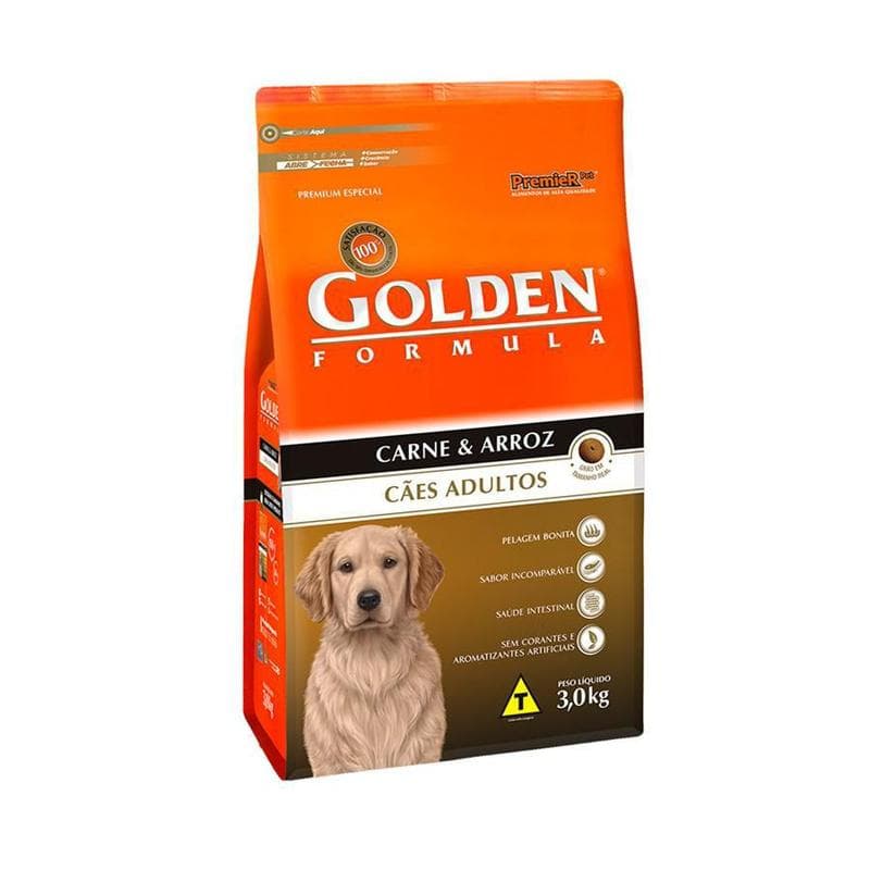 Racao Golden Adulto Mb Carne 3 Kg