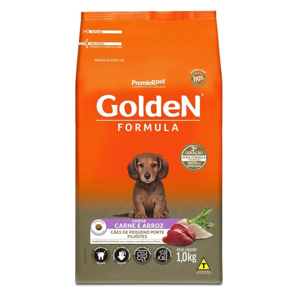 Racao Golden Filhotes Mb Carne 1 Kg