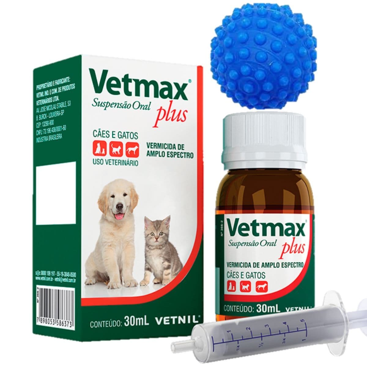 Vermifugo Vetmax Plus Suspensao 30 Ml