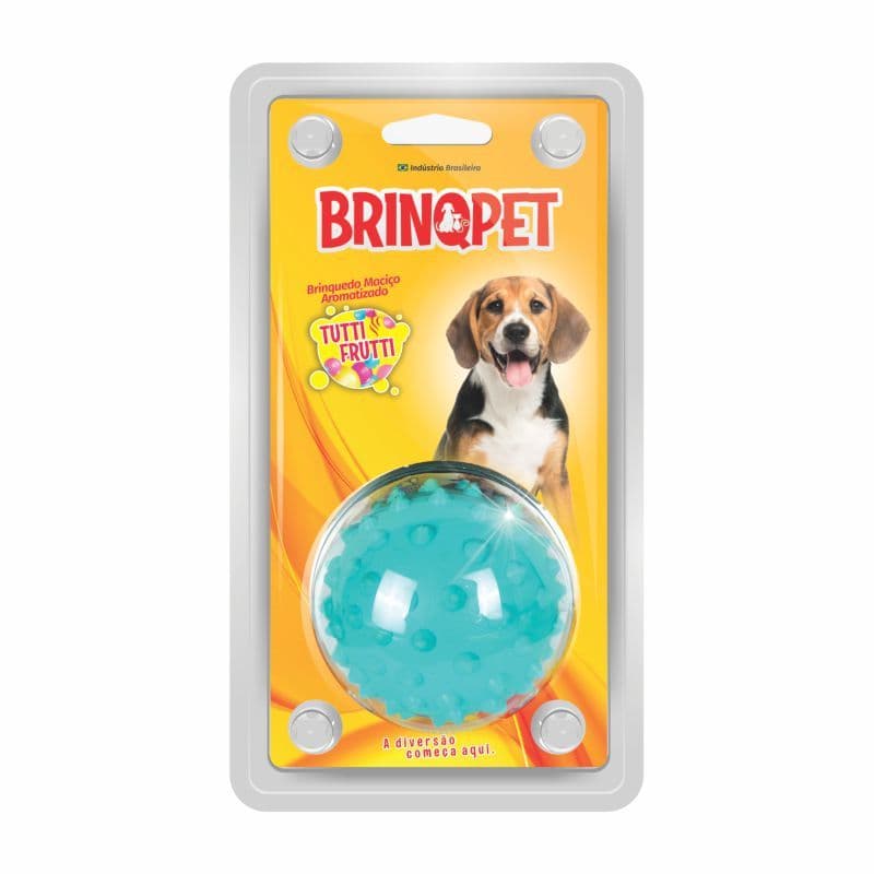 Brinquedo Bola Macica Cravo 60mm Brinqpet Verde Tifany